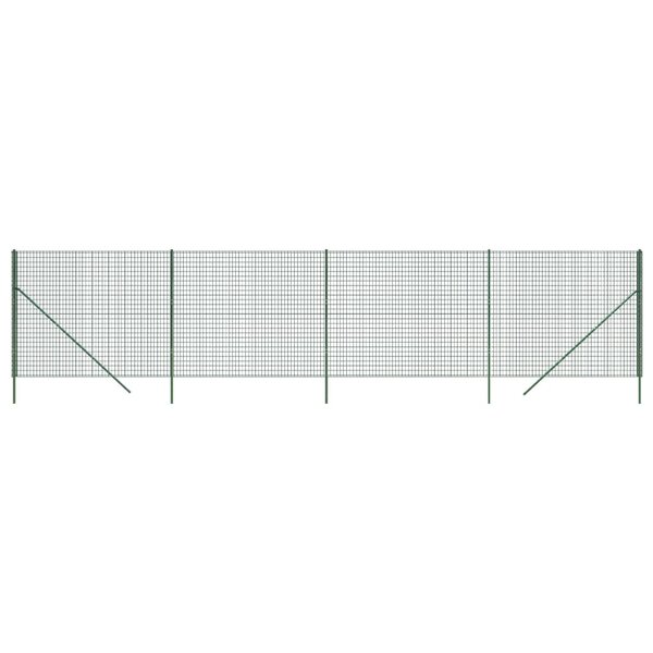 vidaXL Clôture en treillis métallique vert 1 8x10 m acier galvanisé