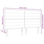 vidaXL Tête de Lit Design Lignes Marron Foncé 160 cm Tissu