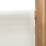 vidaXL Cloison de séparation pliante 5 panneaux 200 cm Bambou et toile
