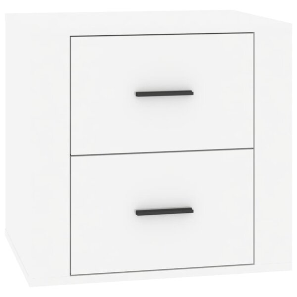 vidaXL Table de chevet Blanc brillant 50x39x47 cm