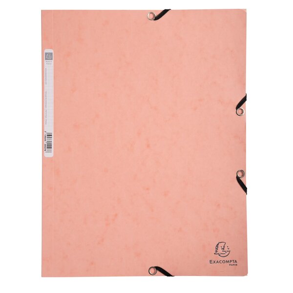 Chemise À Élastiques Carte Lustrée 400g/m2 Aquarel - A4 - Corail - X 25 - Exacompta
