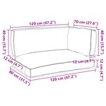 vidaXL Ensemble de coussins de palette 3 pièces en tissu Oxford noir