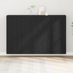 vidaXL Armoires Murales 2 Pièces Chêne Noir Bois Ingénieré