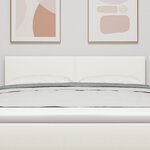 Tête de lit LED vidaXL Design simple Crème 80 cm en velours côtelé