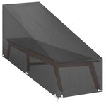 vidaXL Housses pour chaise longue 2 Pièces 12 œillets 205x75x40/70 cm PE
