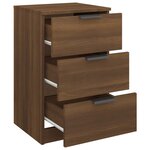 vidaXL Table de chevet Chêne marron 40x36x65 cm