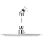 vidaXL Tête de douche plongeante ronde en acier inoxydable 20 cm