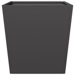 vidaXL Jardinières 2 Pièces noir 50x50x50 cm acier