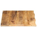 vidaXL Dessus de table 80x60x3 8 cm bord vif bois massif manguier brut