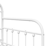 vidaXL Cadre de lit de jour blanc 100x200 cm en acier