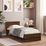 vidaXL Cadre de lit sans matelas avec lumières LED 90x190 cm