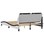 vidaXL Cadre de lit sans matelas blanc et noir 140x200 cm similicuir
