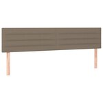 vidaXL Têtes de lit 2 Pièces Taupe 100x5x78/88 cm Tissu
