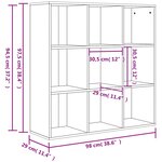 vidaXL Bibliothèque chêne sonoma 98x29x97 5 cm bois d'ingénierie