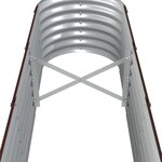 vidaXL Lit surélevé de jardin Acier enduit de poudre marron