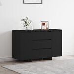 vidaXL Buffet Noir 120x41x75 cm en bois d'ingénierie