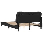 vidaXL Cadre de lit avec LED sans matelas noir 120x200 cm