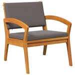 vidaXL Ensemble Bistro 5 pièces avec coussins - Bois d'acacia massif