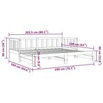 vidaXL Lit de jour et lit gigogne sans matelas 80x200 cm bois massif
