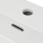 vidaXL Vasque avec trou de robinet en céramique Blanc 60 5x42 5x14 5cm