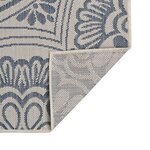 vidaXL Tapis à tissage plat d'extérieur 100x200 cm Motif bleu