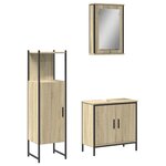 vidaXL Ensemble de meubles de salle de bain 3 Pièces chêne sonoma