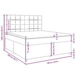vidaXL Sommier à lattes de lit avec matelas Gris clair 180x200cm Tissu