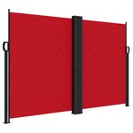 vidaXL Auvent latéral rétractable rouge 160x600 cm