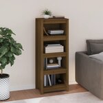 vidaXL Bibliothèque Marron miel 50x35x125 5 cm Bois de pin massif