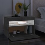 vidaXL Meuble TV avec lumières LED gris béton 60x35x40 cm