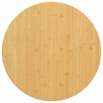 vidaXL Dessus de table Ø80x1 5 cm bambou