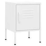 vidaXL Tables de chevet 2 Pièces Blanc 35x35x51 cm Acier