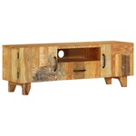 vidaXL Meuble TV sculpté à la main 120x30x40 cm Bois de récupération