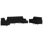 vidaXL Ensemble de canapés 4 Pièces repose-pied et coussins décoratifs