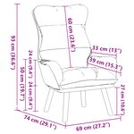 vidaXL Fauteuil relaxant en velours bleu
