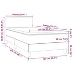 vidaXL Sommier à lattes de lit avec matelas Vert foncé 100x200 cm