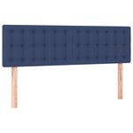 vidaXL Sommier à lattes de lit avec matelas Bleu 140x190 cm Tissu