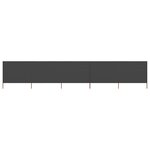 vidaXL Paravent 5 panneaux Tissu 600 x 80 cm Anthracite