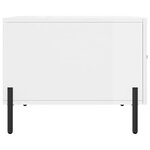 vidaXL Table basse blanc brillant 50x50x40 cm bois d'ingénierie