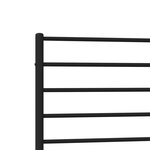 vidaXL Cadre de lit métal avec tête de lit/pied de lit noir 75x190 cm