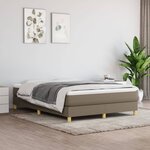 vidaXL Cadre de lit sans matelas taupe 140x190 cm tissu
