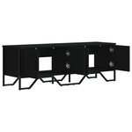 vidaXL Meuble TV noir 122x34x41 cm bois d'ingénierie