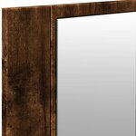 vidaXL Armoire à miroir à LED de bain chêne fumé 100x12x45 cm
