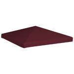 vidaXL Toile supérieure de gazebo 310 g/m² 3x3 m Bordeaux