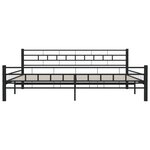 vidaXL Cadre de lit sans matelas noir acier 200x200 cm