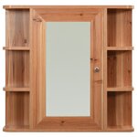 vidaXL Armoire à miroir de salle de bain Chêne 66x17x63 cm MDF