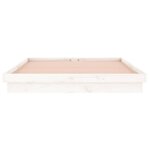 vidaXL Cadre de lit à LED sans matelas blanc 200x200 cm bois massif