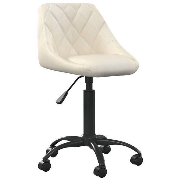 vidaXL Chaise à manger Crème Velours