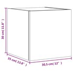 vidaXL Meubles TV muraux et lumières LED 2Pièces chêne fumé 30 5x35x30 cm