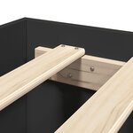vidaXL Cadre de lit sans matelas noir 140x190 cm bois d'ingénierie